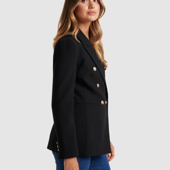 NWT Ever New Milly Military Button Blazer, Black Sz 2 - Picture 3 of 9